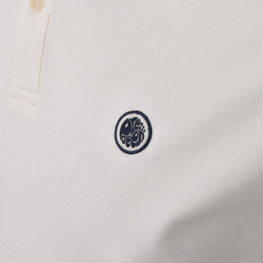 Alternative Image for ProductPretty Green Pique Grandad Collar T Shirt White3